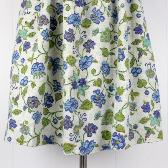 Vintage 70s Handmade Floral Skirt  ///  Retro 197… - image 4