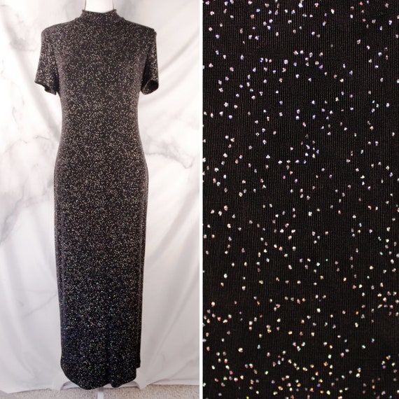 black sparkly gown