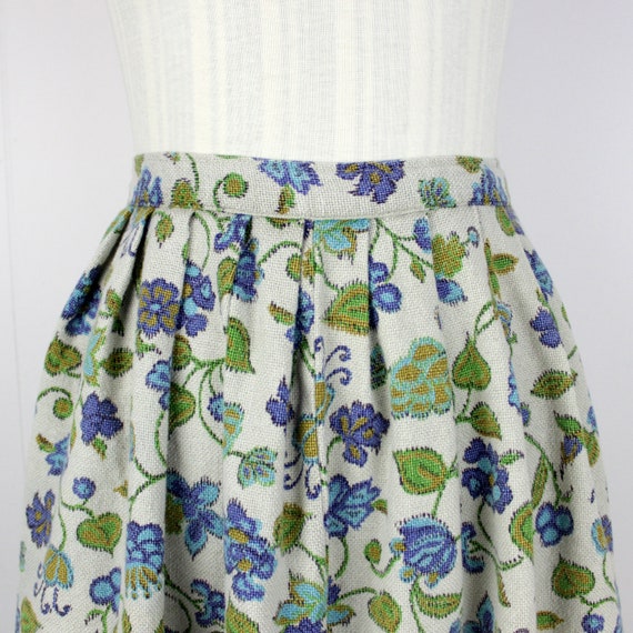 Vintage 70s Handmade Floral Skirt  ///  Retro 197… - image 5
