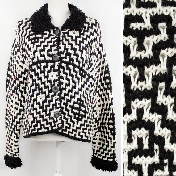 Vintage 90s MICHAEL SIMON Chunky Oversized Fringe