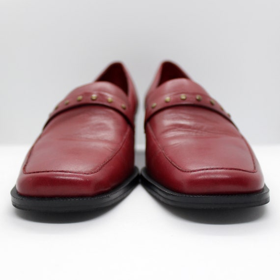 Vintage 80s Worthington Studded Leather Loafers -… - image 6