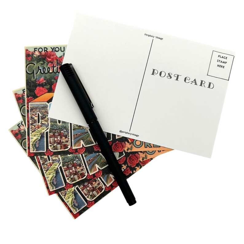 Retro Portland-vykort • Stora souvenirkort från Oregon, Spara datumet, Festgåvor i stora mängder bild 2