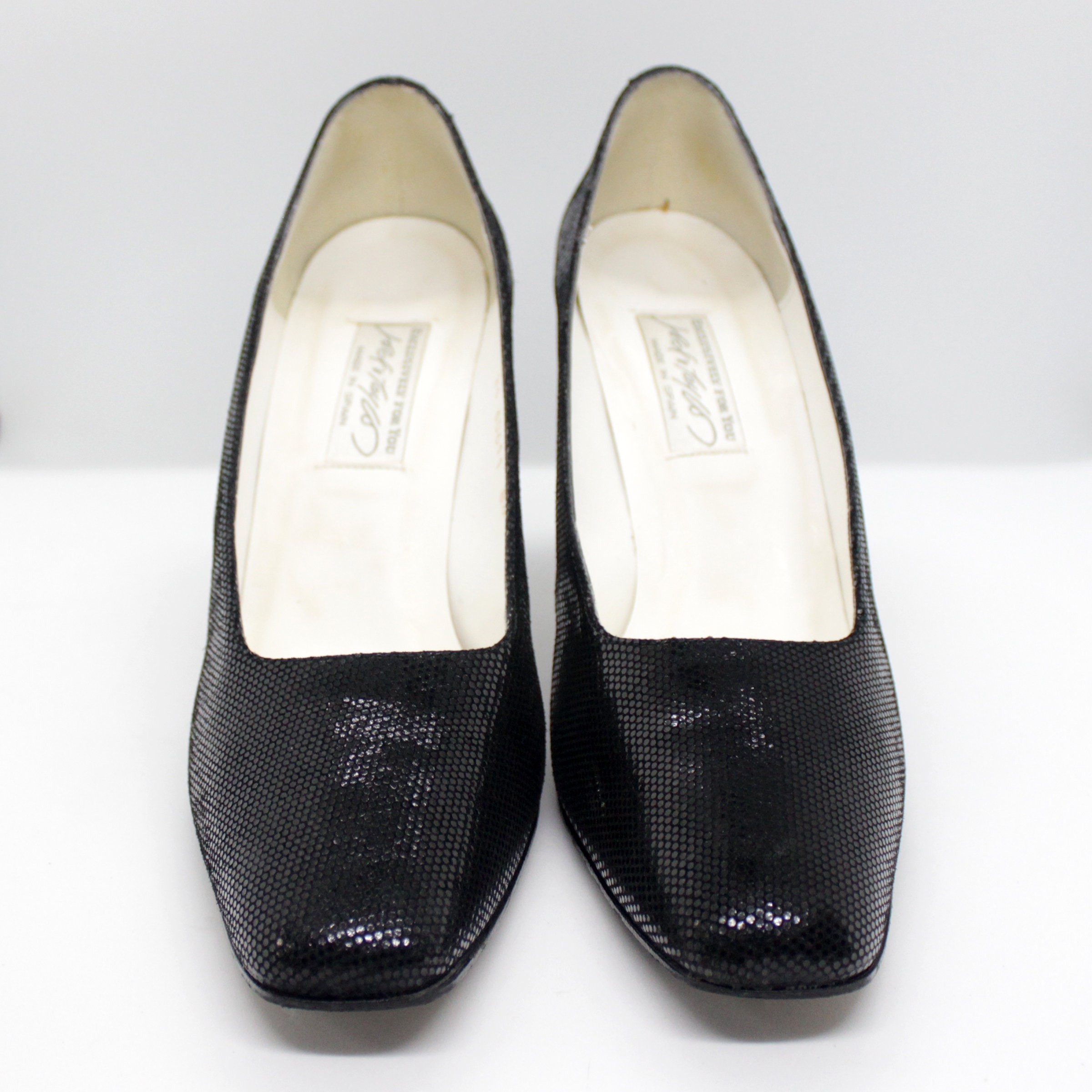 Vintage 90s Lord & Taylor Lamé Pumps /// Retro 1990s Chunky - Etsy