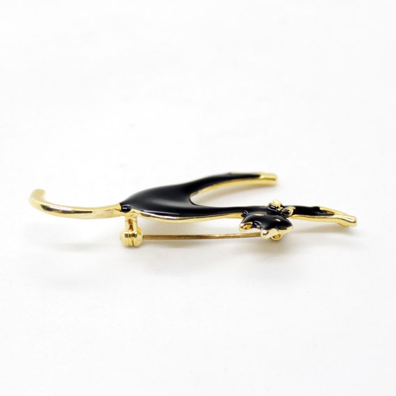 Vintage 80s Black Cat Brooch Pin -- Choose Your Q… - image 4