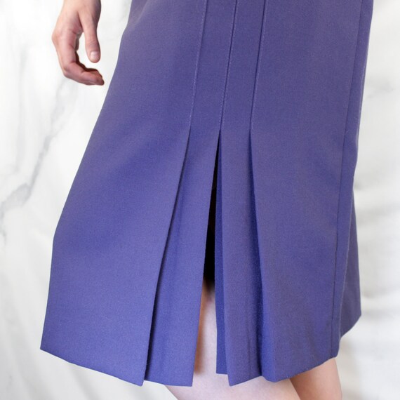 Vintage 80s Mod Pleated Pencil Skirt  ///  Retro … - image 5