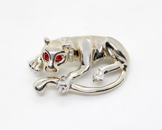 Vintage 80s Panther Brooch Pin - Choose Your Quan… - image 1