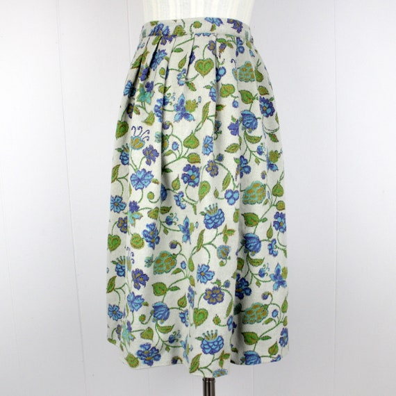 Vintage 70s Handmade Floral Skirt  ///  Retro 197… - image 2