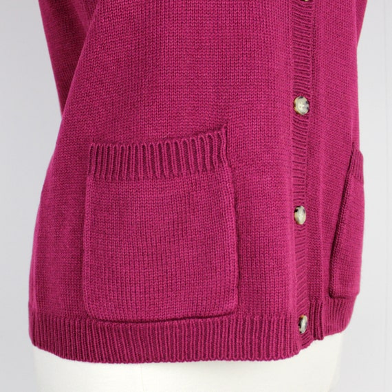 Vintage 90s Maroon Sweater Vest with Pockets  ///… - image 6