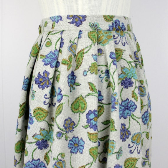 Vintage 70s Handmade Floral Skirt  ///  Retro 197… - image 6