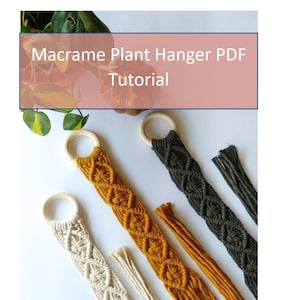 Macrame Plant Hanger Pattern. Macrame plant hanger PDF Tutorial. Macrame tutorial for beginners. Digital download.