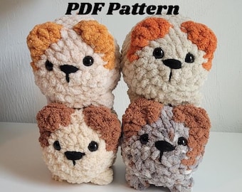 Crochet Spotted Dog pattern. Low sew dog pattern. Spotted Dog pattern. Animal pattern.