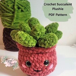 Modèle PDF succulent au crochet. Motif succulent. Modèle végétal au crochet.