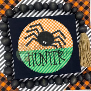 Split Circle Spider Faux Applique Digital File JPG PNG
