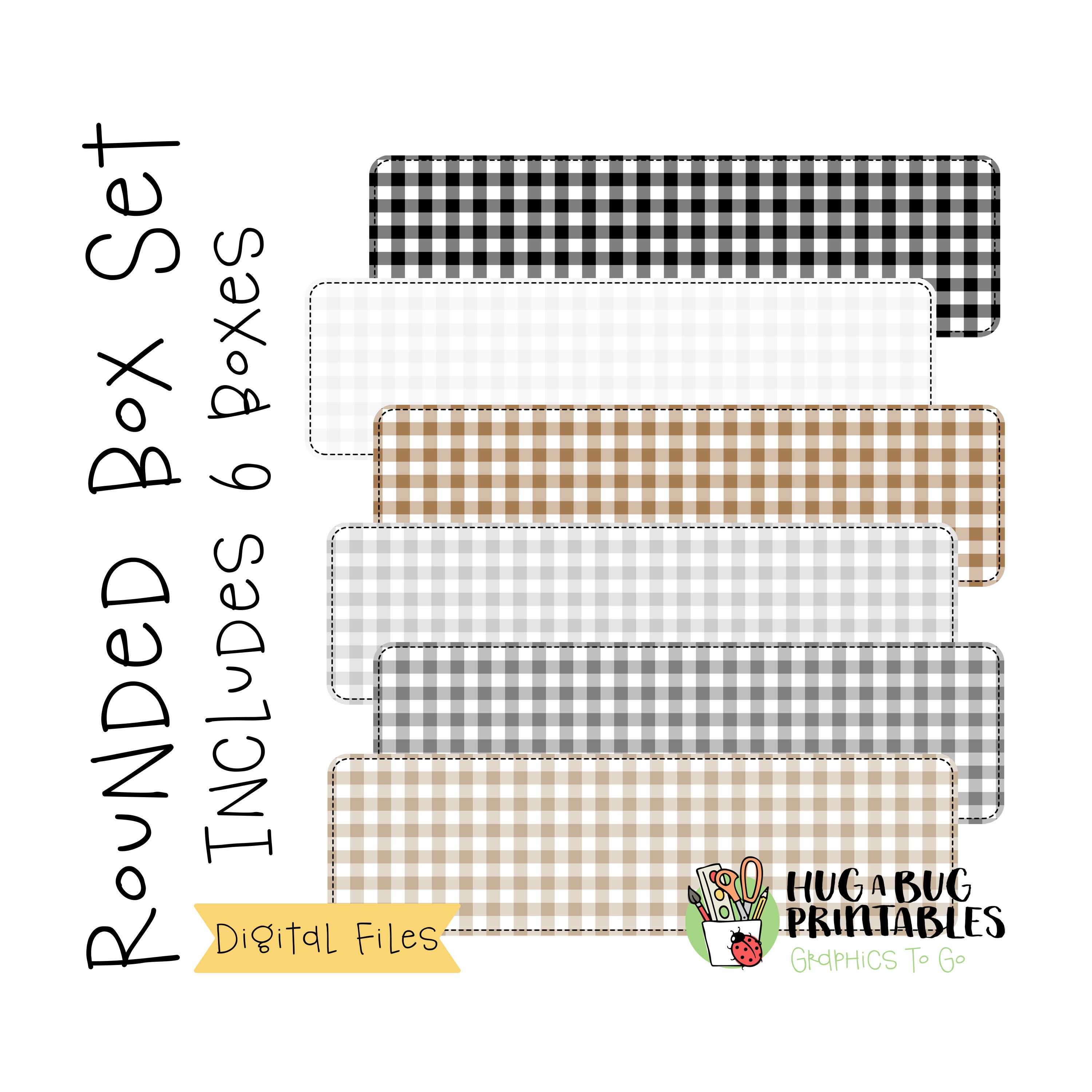 Rounded Box Faux Applique Set Neutral JPG PNG