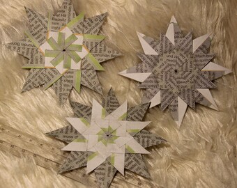 3 Sterne Cherryorigami Vintage Weihnachtsdeko Etsy