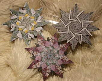 3 Sterne Cherryorigami Vintage Weihnachtsdeko Etsy