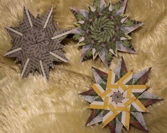 3 Sterne Cherryorigami Vintage Weihnachtsdeko Etsy