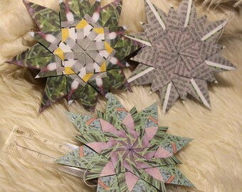 3 Sterne Cherryorigami Vintage Weihnachtsdeko Etsy