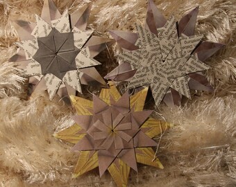 3 Sterne Cherryorigami Vintage Weihnachtsdeko Etsy