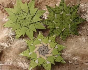 3 Sterne Cherryorigami Vintage Weihnachtsdeko Etsy
