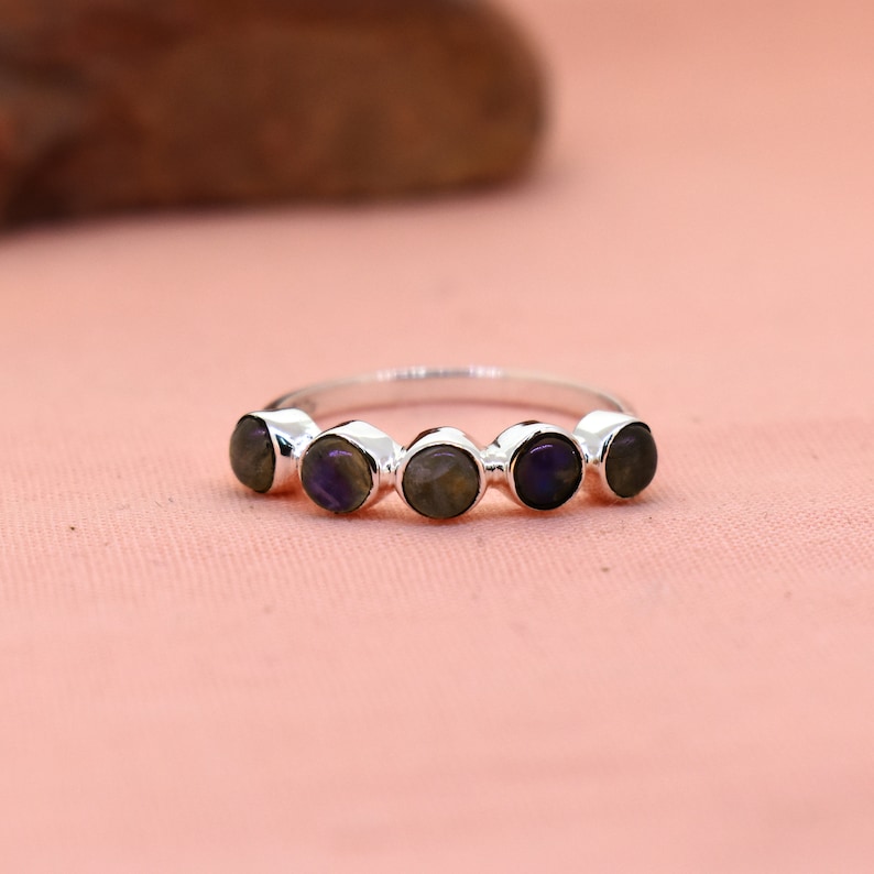 Statement Rings Labradorite sterling silver handmade ring Gemstone Jewelry anniversary Gift Christmas Ring gift for her dainty jewelry
