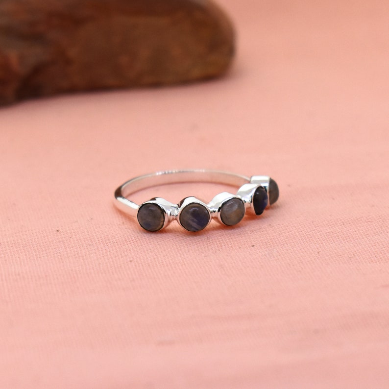 Statement Rings Labradorite sterling silver handmade ring Gemstone Jewelry anniversary Gift Christmas Ring gift for her dainty jewelry