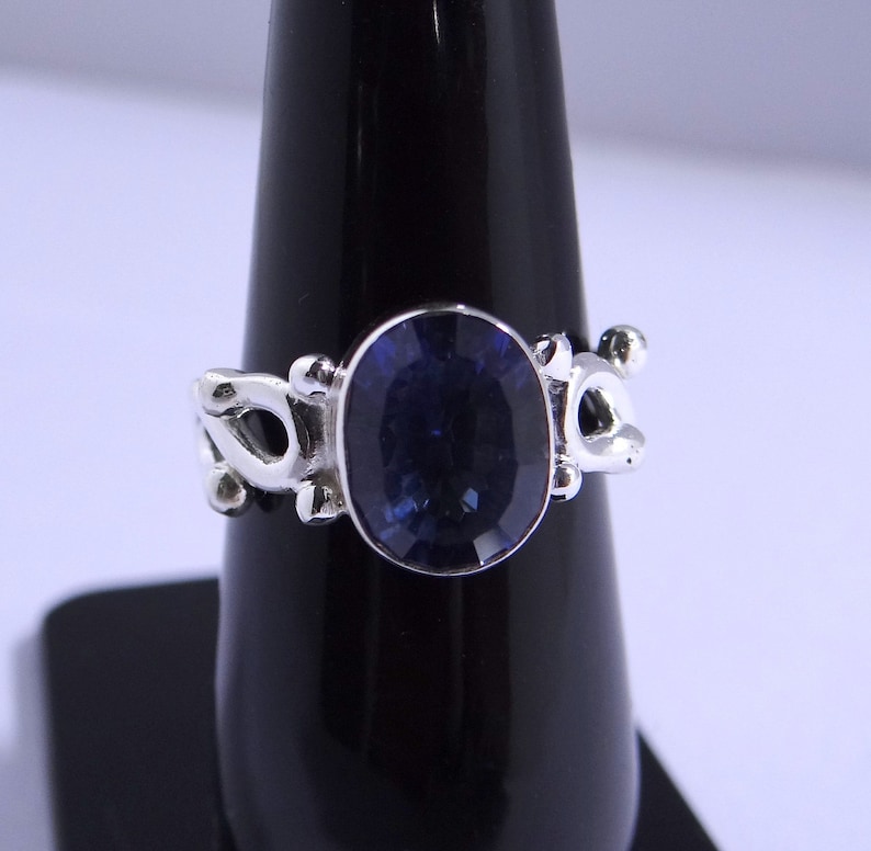 Natural Stone Ring Boho Ring NATURAL BLUE MYSTIC Ring,Hand Made Ring 925 Sterling Silver Jewelry U.S Ring Size -5,6,7,8,9,10,11,12