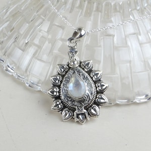 Poison Pendant-Rainbow Moonstone Poison Pendant-Handcrafted Pendant-Poison box pendant-Pill Box Pendant-Locket Pendant-Poisoner Pendant