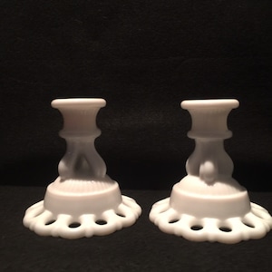 anchor hocking open lace candle holders
