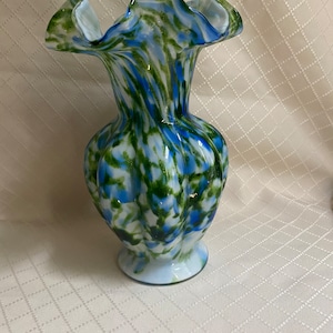 Fenton vasa Murrhina melon vase