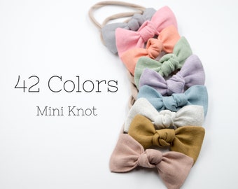 Baby Linen Headband Bow