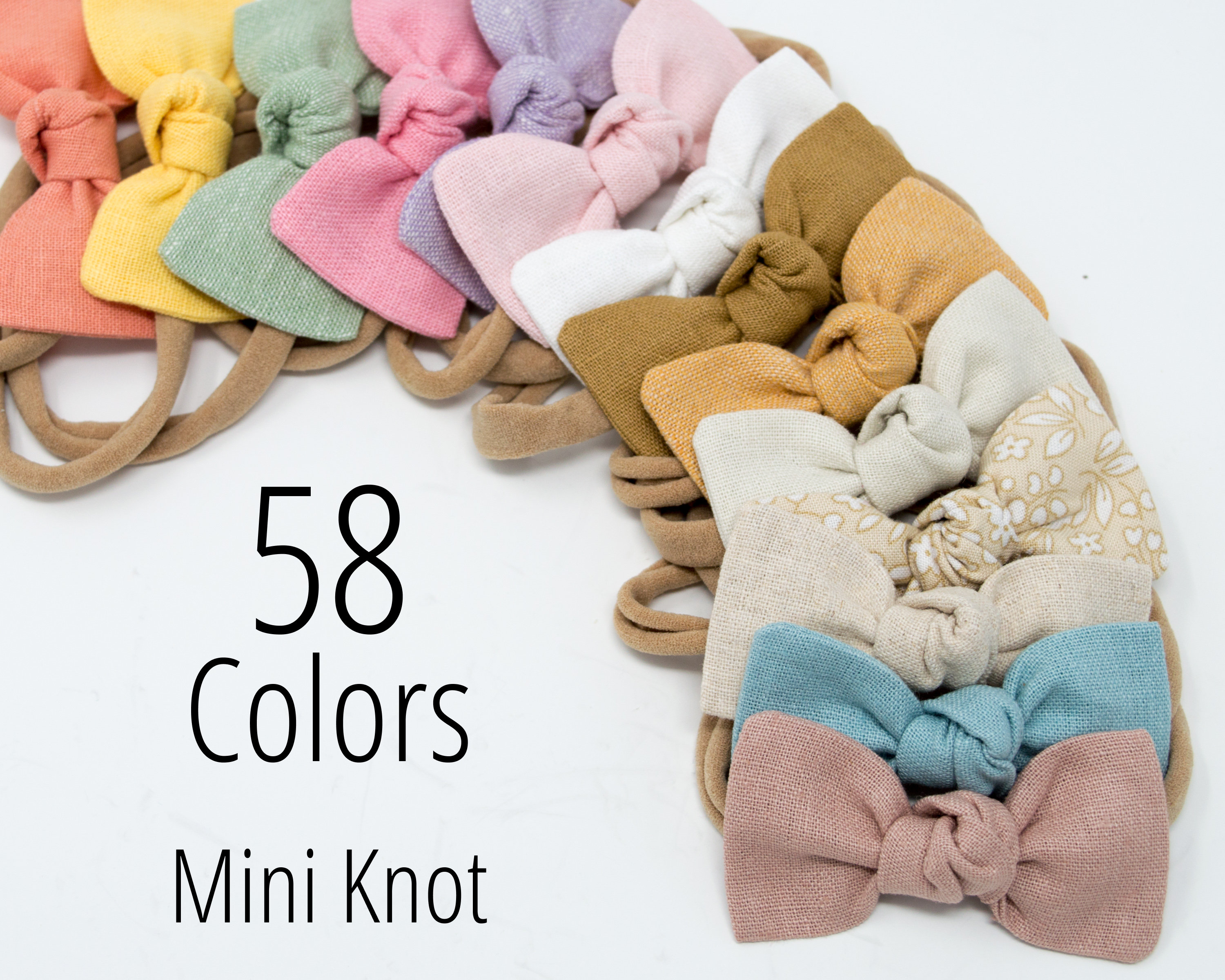 Mini Petite Baby Bow. Baby Bows. Linen. Baby Headbands. Newborn Headb…