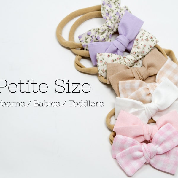 Petite Baby Bows. Newborns, Babies, Toddlers. Cute Baby Bows. Baby Bows Headbands. Newborns Bows Headbands. Cotton Baby Bows. Soft Bows.