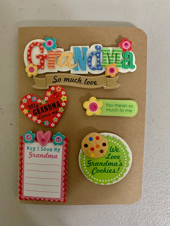 Grandma Decorated Notebook Etsy