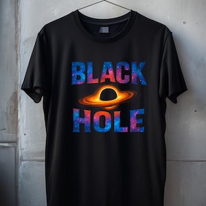 Black Hole Cosmic Design T-Shirt - Space Science Tee - Astronomy Gift