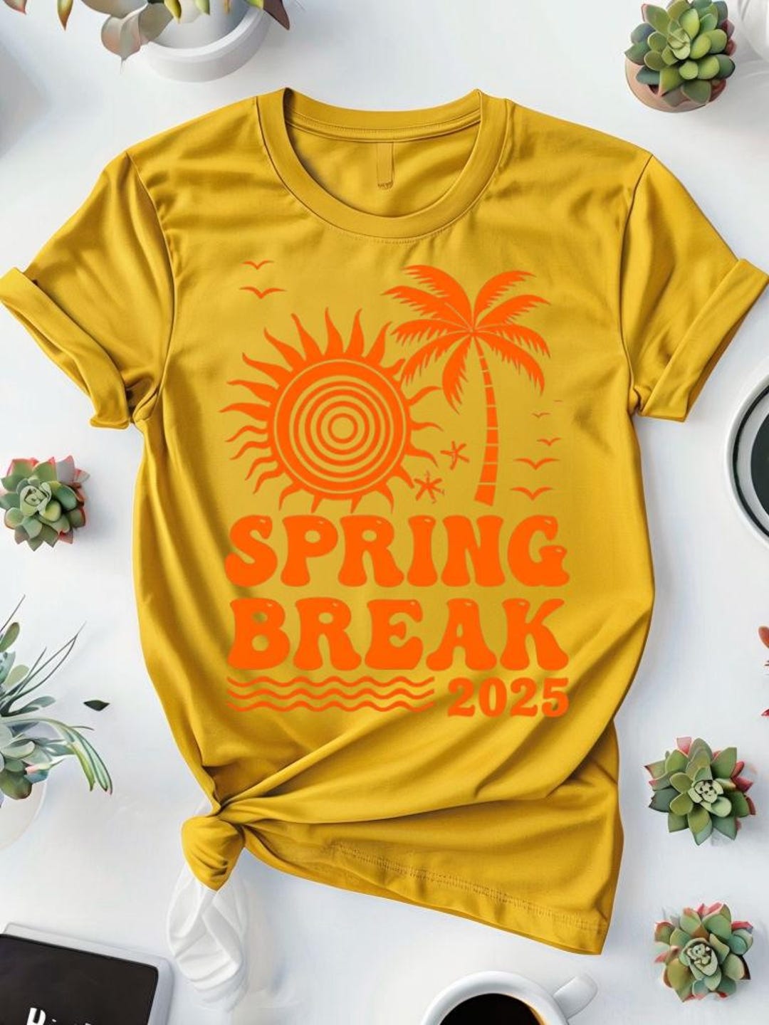 Spring Break Apparial Spring Break 2025 Garment-dyed T-shirt, Summer Vacation Shirt, Beach ...