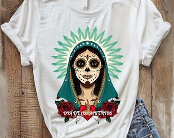 Dia de los Muertos Unisex Tee, Day of the Dead Shirt, Sugar Skull T-Shirt, Mexican Celebration Apparel, Halloween Costume Top, Festival