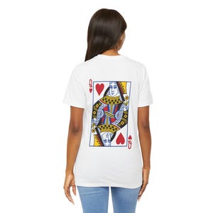 Camiseta Reina de Corazones, Camiseta Gráfica para Mujer, Camiseta de Alicia en el País de las Maravillas, Top de Inspiración Vintage, Ropa de Estilo Retro