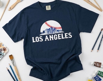 Camiseta de béisbol de Los Ángeles - Camiseta unisex para aficionados de los Dodgers - Regalos de béisbol de Los Ángeles - Ropa deportiva del sur de California