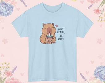 Niedliches Capybara T-Shirt, entzückendes Tier T-Shirt, lustiges Nager-Shirt, Capybara-Liebhaber-Geschenk, lässiges grafisches Oberteil