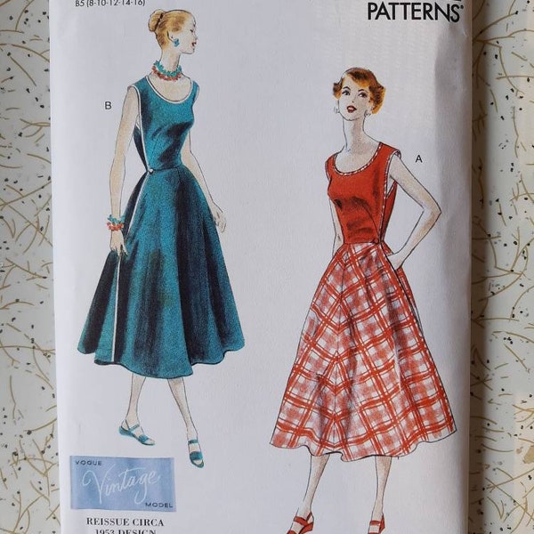 Vogue Vintage Model 1864 ~ 1950s 'Walkaway' Wrap Dress Pattern w/ Custom Cup Sizes A,B,C or D ~ Size 8-16 or 16-24