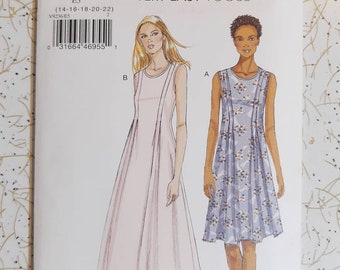 Very Easy Vogue Pattern ~ Released Pleat Dress or Sun Frock ~ 9236 Size 6-14 or 14-22