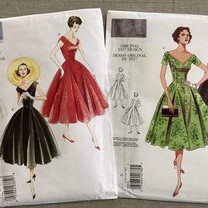 Vogue Vintage Model - Original 1957 Design Pattern 2903 & 1172 Factory Folded - Choose Size