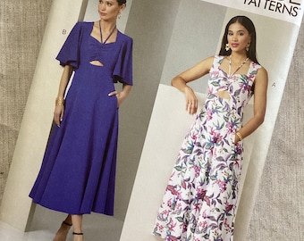 Vogue 2025 Dress Pattern – Fit and Flare, Draped Sleeve