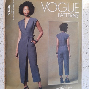 Rachel Comey for Vogue American Designer Patterns - Wrsp Jumpsuit - 1645 Size 6-14 or 16-22