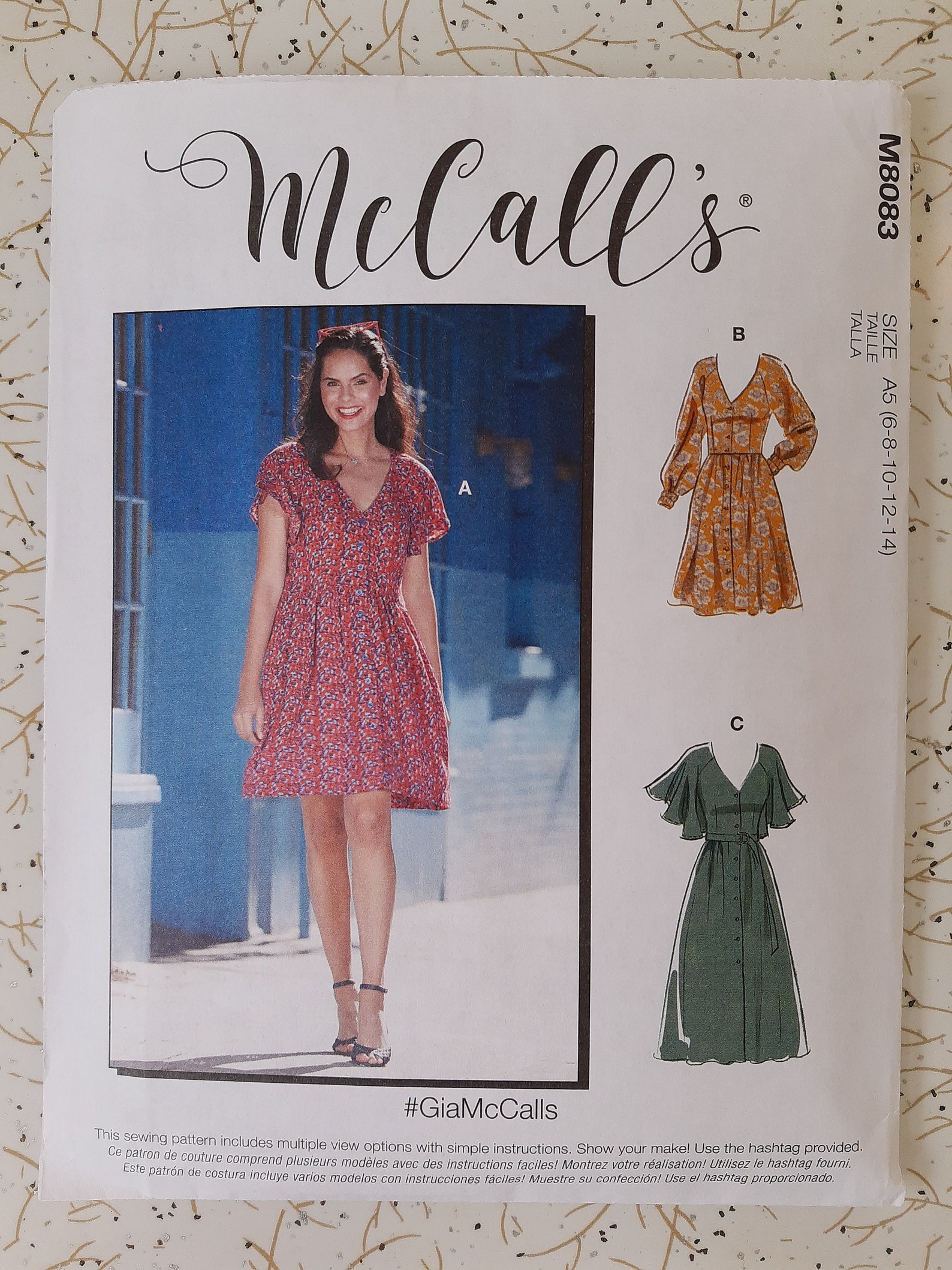 Mccalls New Season Dress Pattern 8083 Button up With Gathered Etsy