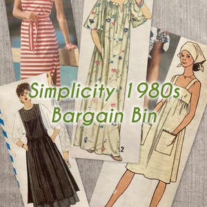 Simplicity 1980s Bargain Bin - Complete sewing Patterns - Size 10