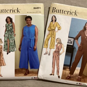 Butterick Jumpsuit & Dress Patterns - 6891 Size 18-32 - 6881 Size 6-24