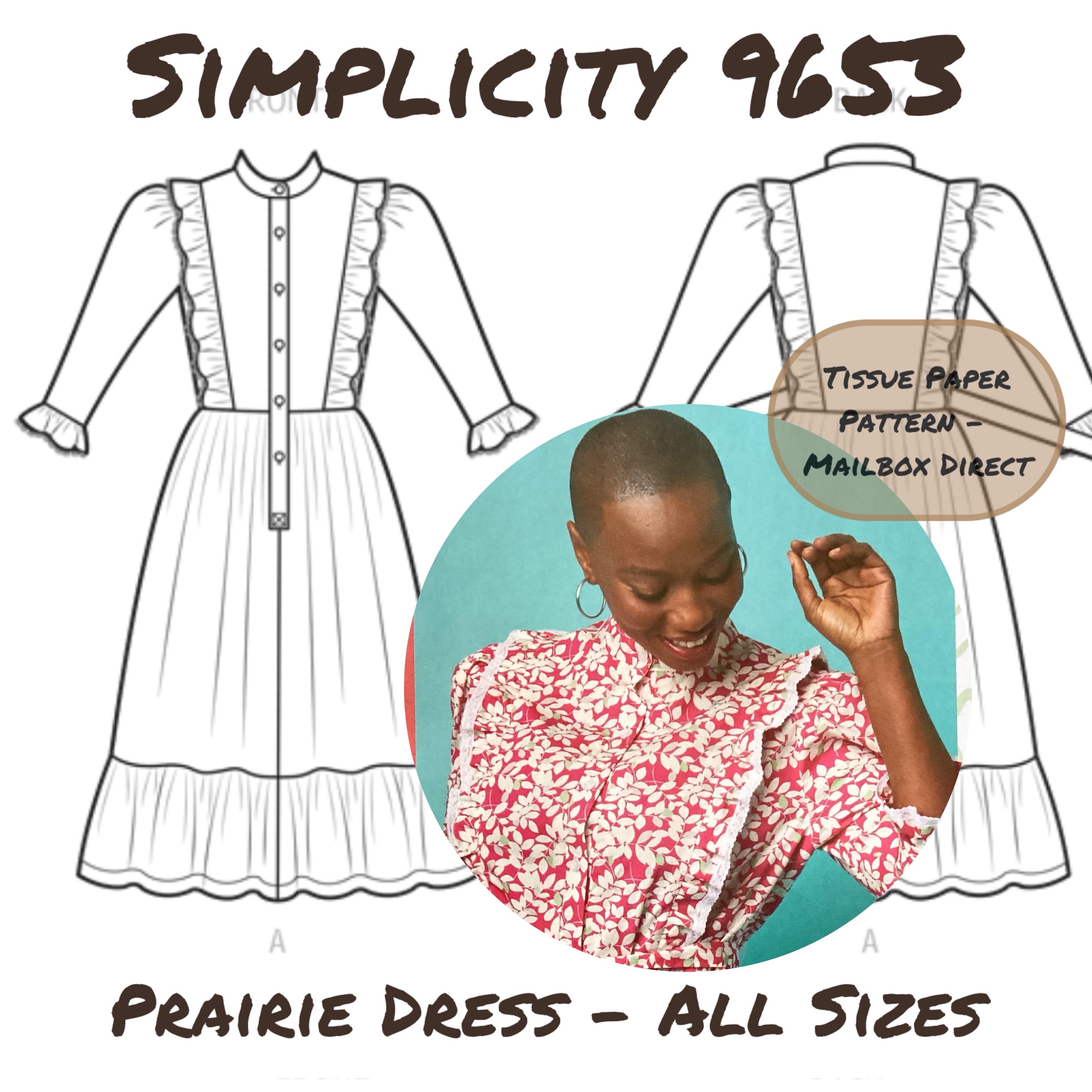 Simplicity Prairie Dress Pattern 9653 - All Sizes Xs-xl - Etsy