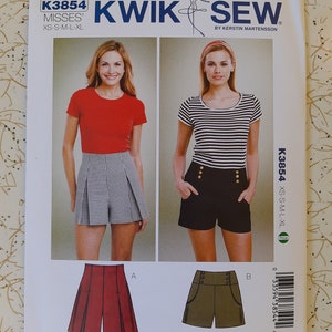 Kwik Sew Vintage Shorts Pattern 3854~ 1930s Sailor Shorts and 1940s High Waist Pleat Front Sizes XS-XL